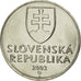 Coin, Slovakia, 2 Koruna, 2003, MS(63), Nickel plated steel, KM:13