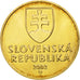 Moneta, Slovacchia, Koruna, 2002, SPL, Acciaio placcato in bronzo, KM:12