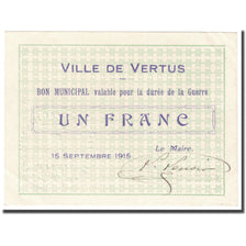 Frankreich, Vertus, 1 Franc, 1915, Bon Municipal., VZ, Pirot:51-52