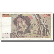 France, 100 Francs, Delacroix, 1994, 1994, VF(30-35), Fayette:69ter.01a, KM:154h