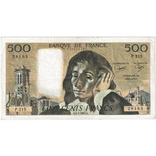 França, 500 Francs, Pascal, 1985, P.215, EF(40-45), Fayette:71.32, KM:156e