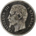 Francia, Napoleon III, Franc, 1860, Strasbourg, Plata, BC+, KM:779.2