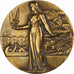 France, Médaille, Art Déco, Conférence de Paris, 1946, Bronze, SUP, Cochet