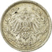 Moeda, ALEMANHA - IMPÉRIO, 1/2 Mark, 1918, Stuttgart, AU(55-58), Prata, KM:17