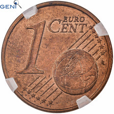 European Union, 1 Centime, Error double reverse, Copper Plated Steel, GENI, MS62