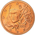 France, Euro Cent, 2000, BE, FDC, Copper Plated Steel, KM:1282