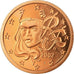 France, 5 Euro Cent, 2002, BE, MS(65-70), Copper Plated Steel, KM:1284