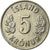 Coin, Iceland, 5 Kronur, 1978, EF(40-45), Copper-nickel, KM:18