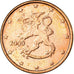 Finland, Euro Cent, 2000, UNC-, Copper Plated Steel, KM:98