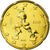 Italia, 20 Euro Cent, 2009, SC, Latón, KM:248