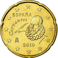 Spain, 20 Euro Cent, 2010, MS(63), Brass, KM:1148