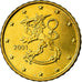 Finlandia, 10 Euro Cent, 2001, SPL-, Ottone, KM:101