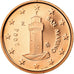 San Marino, Euro Cent, 2008, Proof, STGL, Copper Plated Steel, KM:440