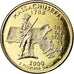 Moneta, Stati Uniti, Massachusetts, Quarter, 2000, U.S. Mint, Denver, golden