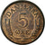 Coin, Denmark, Frederik IX, 5 Öre, 1966, AU(55-58), Bronze, KM:848.1