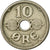 Coin, Denmark, Christian X, 10 Öre, 1924, Copenhagen, EF(40-45), Copper-nickel