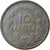 Moneta, Grecia, George I, 10 Lepta, 1869, Strassburg, MB+, Rame, KM:43