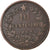 Coin, Italy, Vittorio Emanuele II, 10 Centesimi, 1866, Milan, VF(30-35), Copper