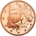 Frankreich, Euro Cent, 2004, BE, STGL, Copper Plated Steel, KM:1282