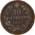 Coin, Italy, Vittorio Emanuele II, 10 Centesimi, 1862, Milan, VF(30-35), Copper