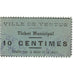 França, Vertus, 10 Centimes, Ticket Municipal, AU(55-58), Pirot:51-59