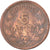 Moneta, Grecia, George I, 5 Lepta, 1869, Strassburg, MB, Rame, KM:42