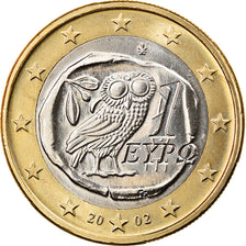 Grecja, Euro, 2002, Athens, MS(63), Bimetaliczny, KM:187