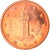 San Marino, Euro Cent, 2003, Rome, MS(65-70), Aço Cromado a Cobre, KM:440