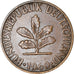 Munten, Federale Duitse Republiek, 2 Pfennig, 1960, Munich, ZF, Bronze, KM:106