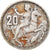 Munten, Griekenland, Paul I, 20 Drachmai, 1960, FR+, Zilver, KM:85