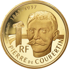 França, 500 Francs, 1992 Olympics, Albertville, Pierre de Coubertin, 1991