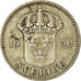 Munten, Zweden, Gustaf V, 25 Öre, 1930, ZF, Zilver, KM:785