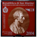 Saint Marin, 2 Euro, Bartolomeo Borghesi, Coin card, 2004, Rome, Bimetallic