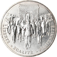 Moeda, França, Libération de Paris, 100 Francs, 1994, AU(55-58), Prata