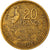 Moeda, França, Guiraud, 20 Francs, 1950, Beaumont - Le Roger, EF(40-45)