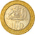 Moeda, Chile, 100 Pesos, 2009, Santiago, AU(50-53), Bimetálico, KM:236