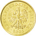 Coin, Poland, Grosz, 2005, MS(63), Brass, KM:276