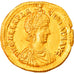 Galla Placidia, Solidus, 426-430, Ravenna, Extremamento rara, Dourado