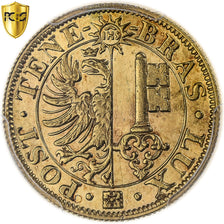 Canton of Geneva, 20 Francs, 1848, Geneva, Gold, PCGS, MS62, KM:140