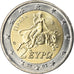 Grecja, 2 Euro, 2002, Athens, MS(63), Bimetaliczny, KM:188