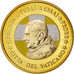 Vaticano, Medal, 1 E, Essai-Trial Benoit XVI, couleur, 2007, SC, Bimetálico