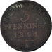 German States, 3 Pfennig, 1861