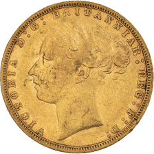 Monnaie, Grande-Bretagne, Victoria, Sovereign, 1876, TTB, Or, KM:752