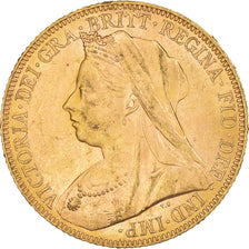 Moneta, Wielka Brytania, Victoria, Sovereign, 1900, MS(60-62), Złoto, KM:785