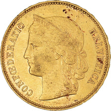 Moneta, Szwajcaria, 20 Francs, 1892, Bern, AU(50-53), Złoto, KM:31.3