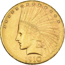 Munten, Verenigde Staten, Indian Head, $10, Eagle, 1910, Denver, PR+, Goud