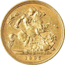 Münze, Großbritannien, Victoria, 1/2 Sovereign, 1895, London, SS, Gold, KM:784