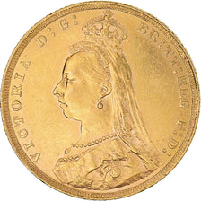 Moneta, Wielka Brytania, Victoria, Sovereign, 1889, AU(50-53), Złoto, KM:767