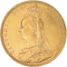 Moneda, Gran Bretaña, Victoria, Sovereign, 1889, MBC+, Oro, KM:767