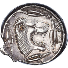 Sicily, Tetradrachm, 475 BC, Leontini, Pedigree, Plata, NGC, MBC, SNG-ANS:199